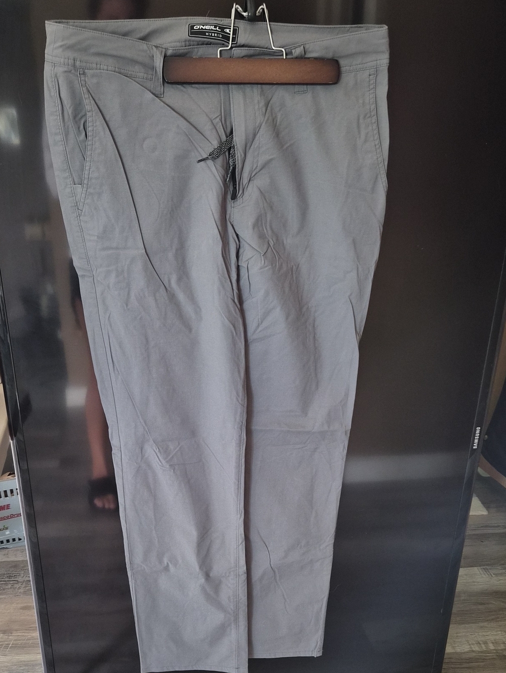 O'Neill Men's Light Gray Chinos with Drawstring Waist